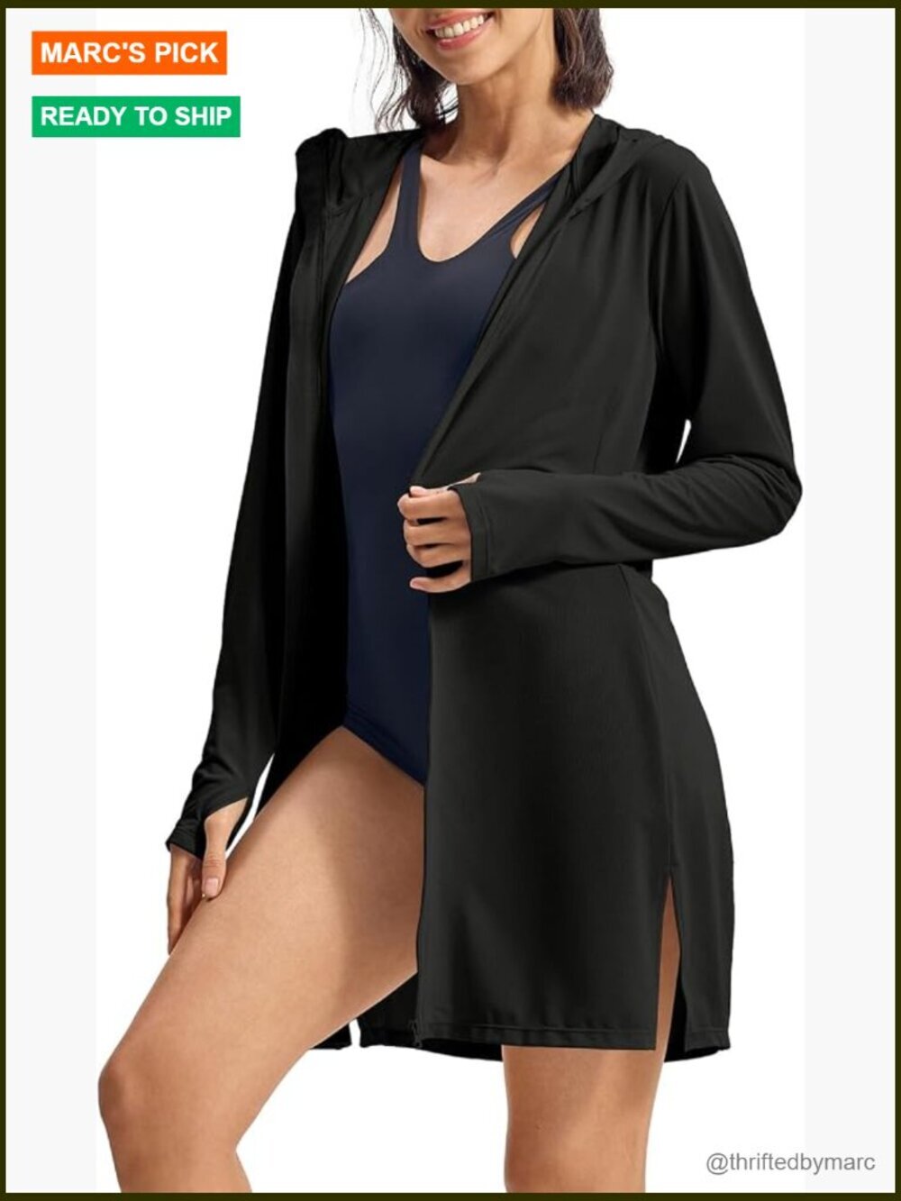 UPF50+ Long Sleeve Zip Hoodie Swimsuit Cover Up Quick Dry Mesh Beach Shirt